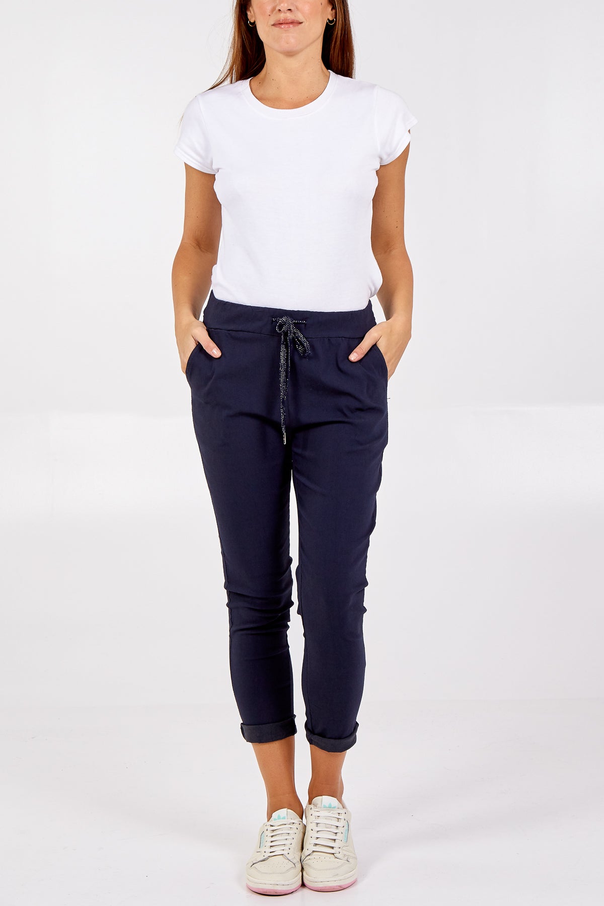 Magic Plain Super Stretch Crushed Trousers For Women  - Dropwear