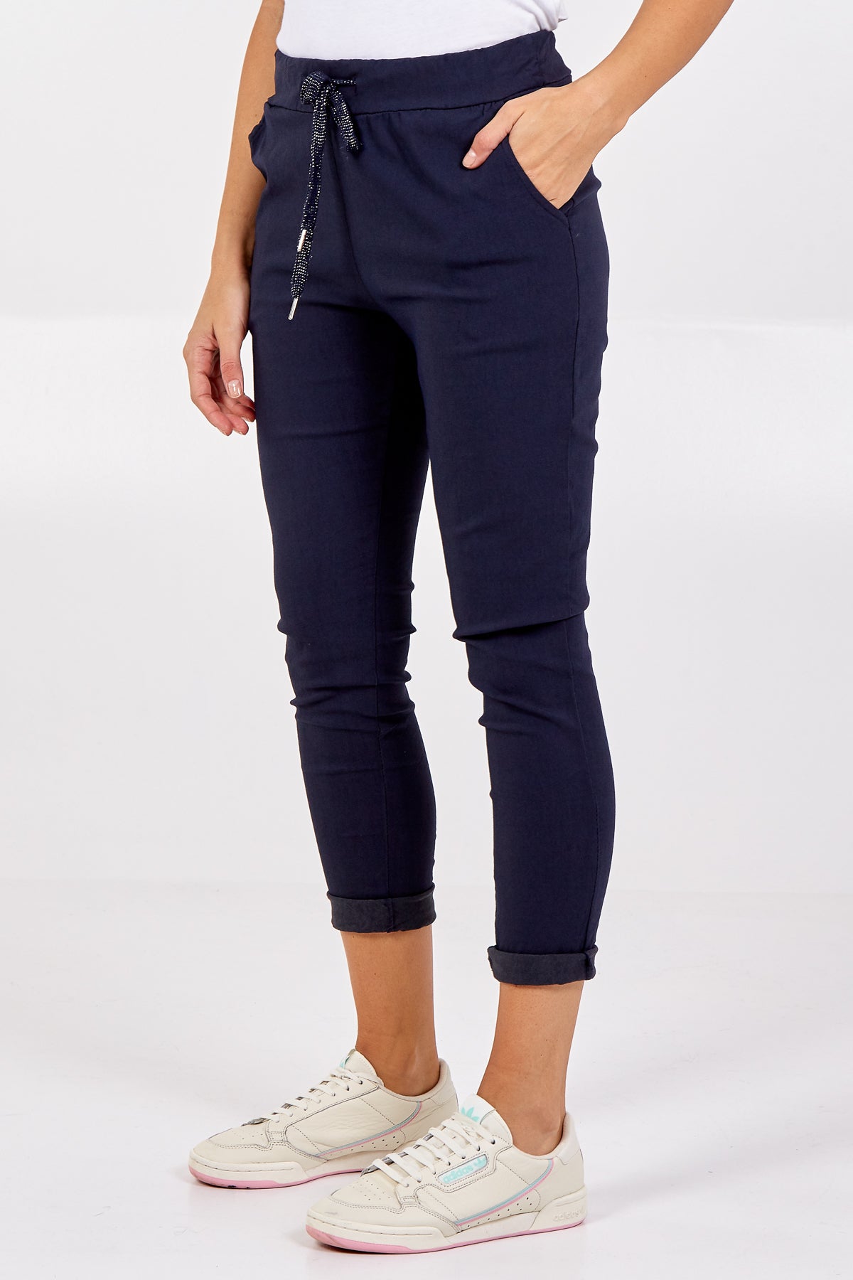 Magic Plain Super Stretch Crushed Trousers For Women  - Dropwear