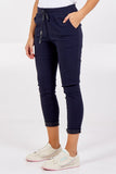 Magic Plain Super Stretch Crushed Trousers For Women  - Dropwear