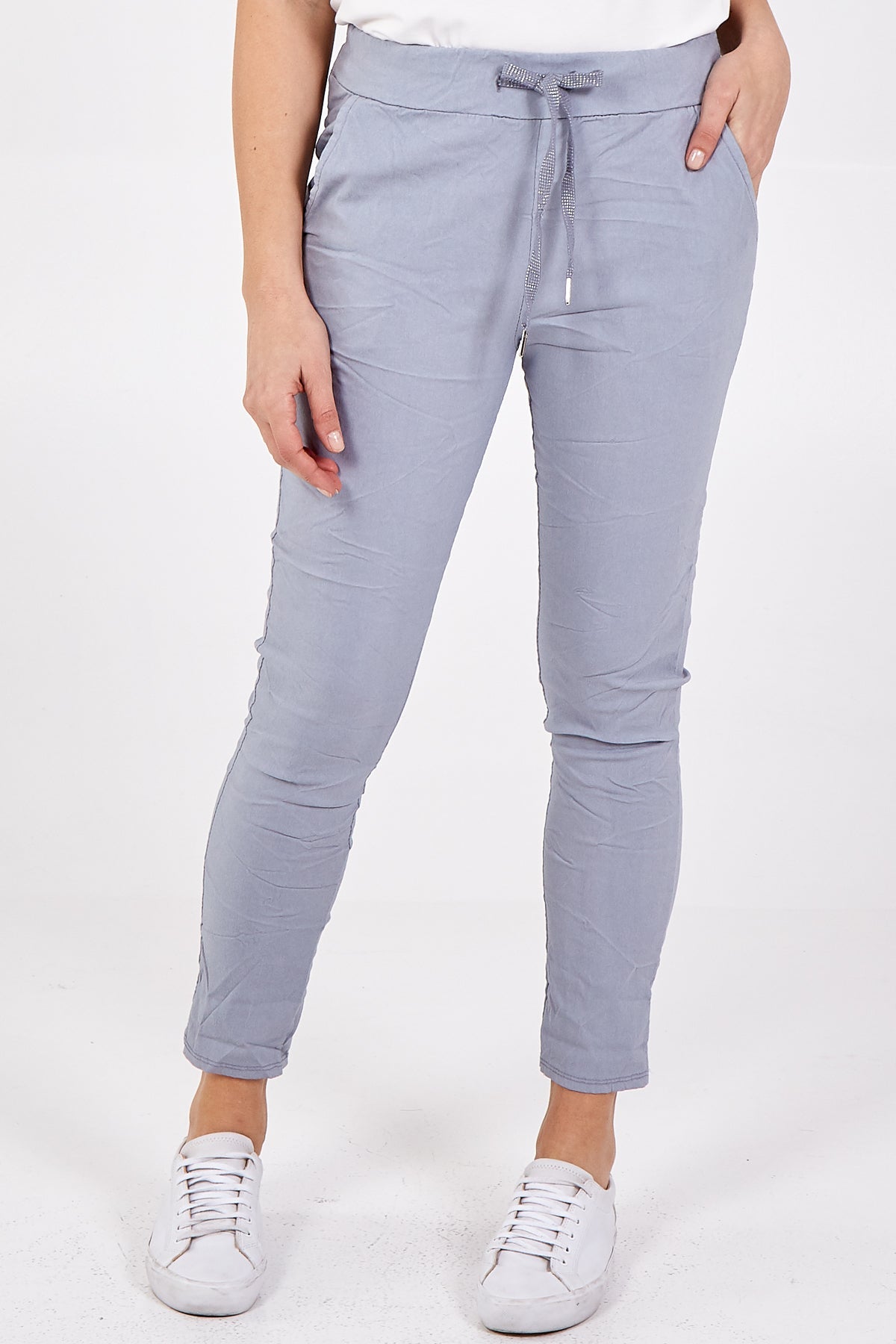 Purple Magic Plain Super Stretch Crushed Trousers For Women ONE SIZE - Dropwear
