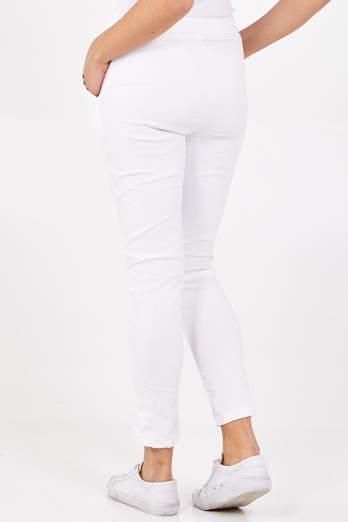 Magic Plain Super Stretch Crushed Trousers For Women  - Dropwear