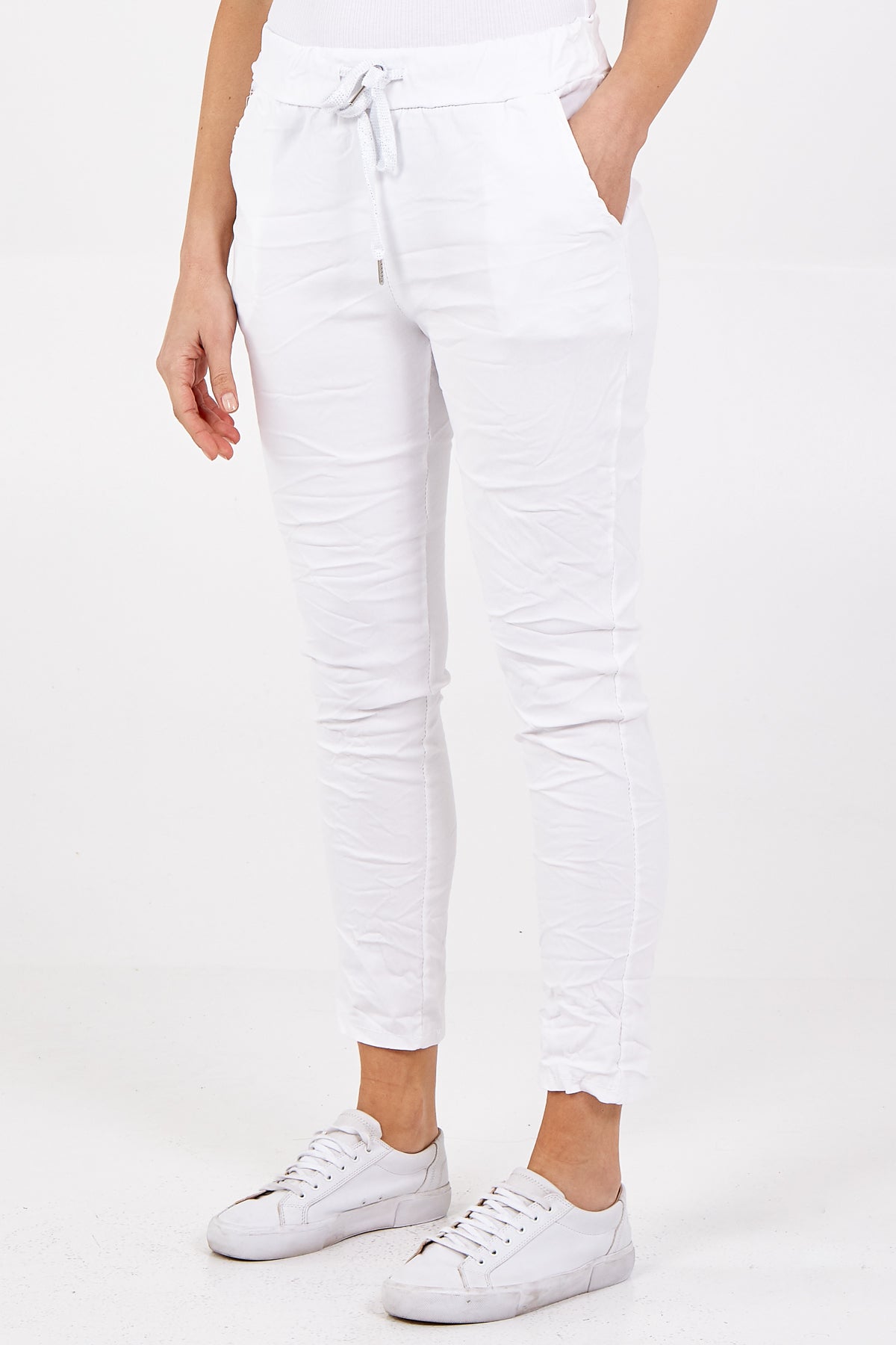 Magic Plain Super Stretch Crushed Trousers For Women  - Dropwear