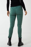 Sky Blue Magic Plain Super Stretch Crushed Trousers For Women ONE SIZE - Dropwear