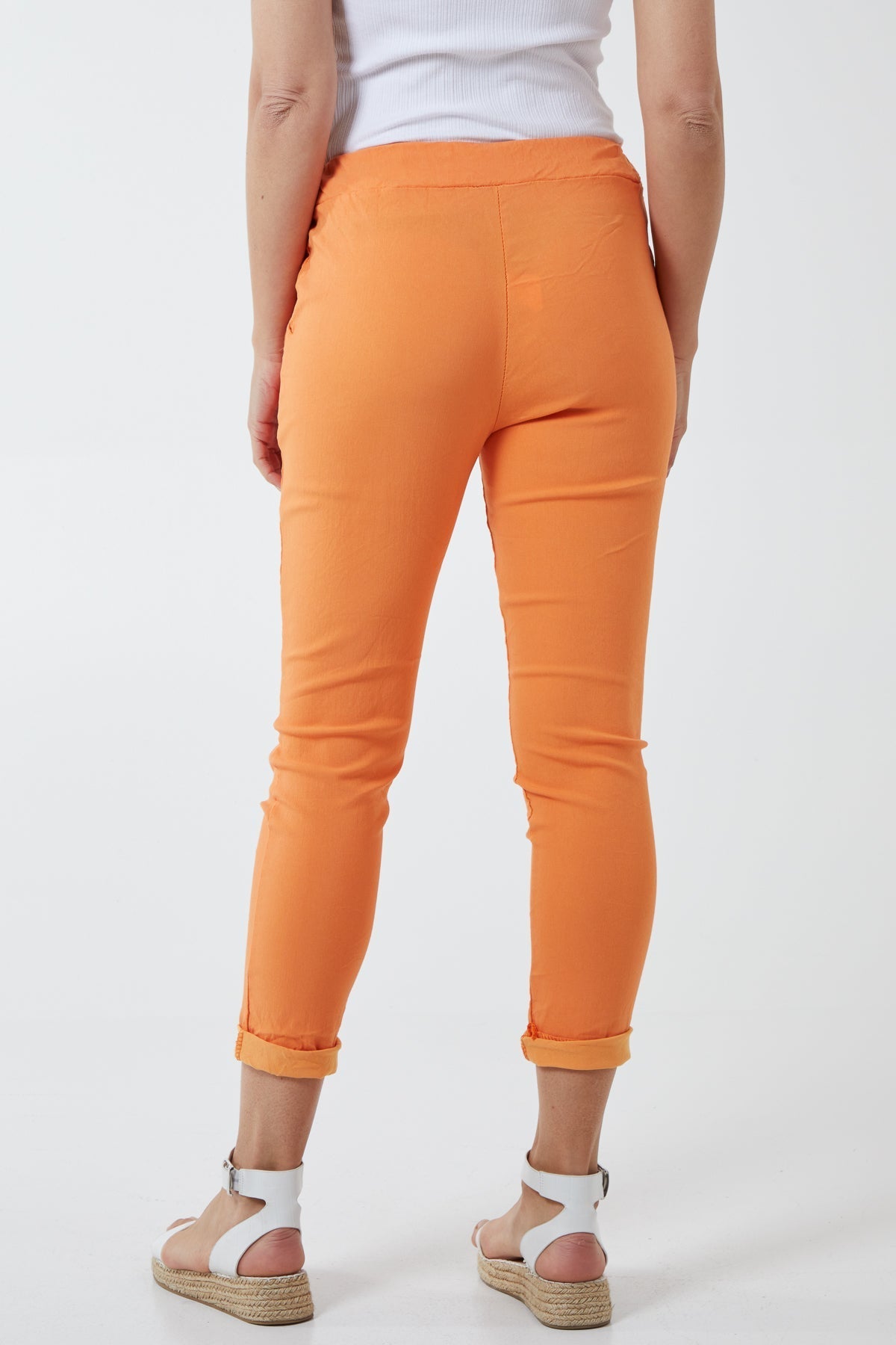 Magic Plain Super Stretch Crushed Trousers For Women  - Dropwear