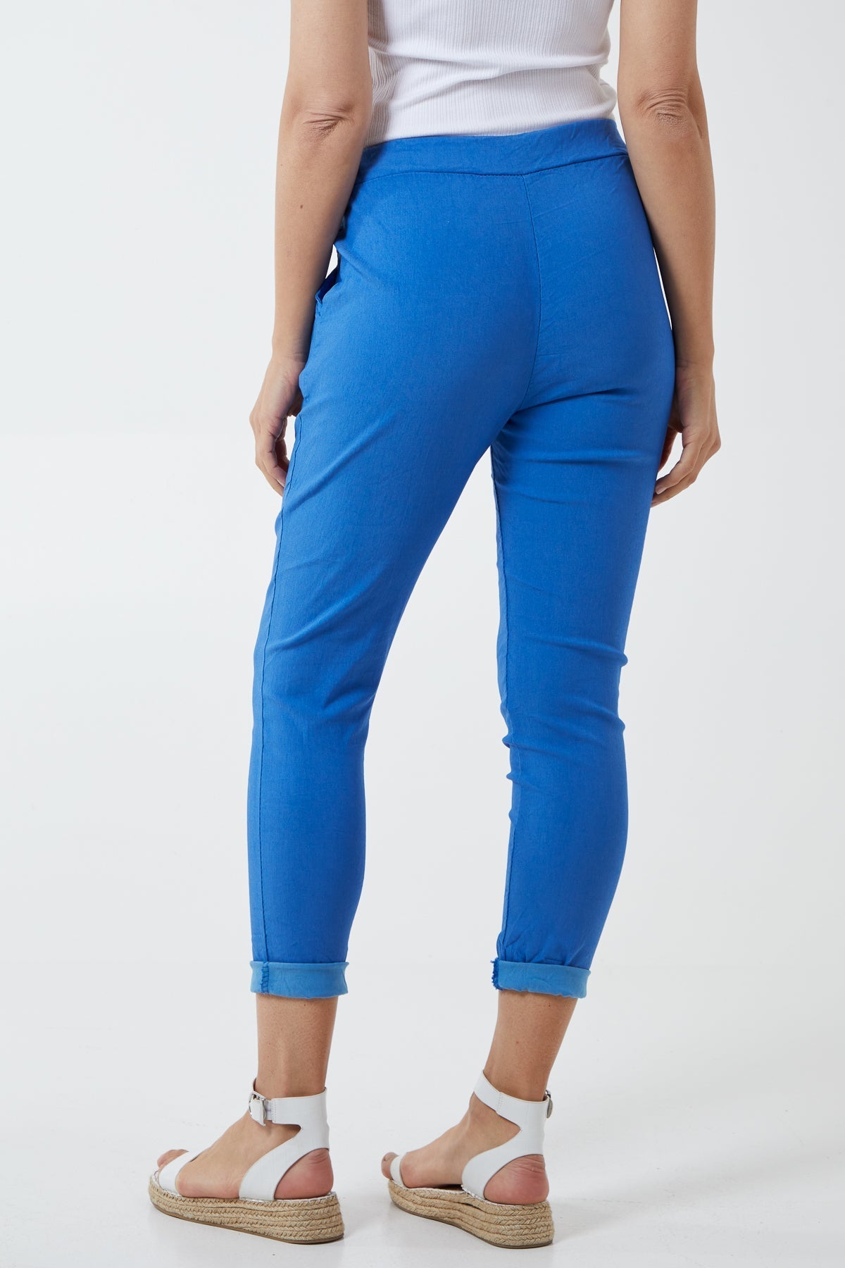 Magic Plain Super Stretch Crushed Trousers For Women  - Dropwear