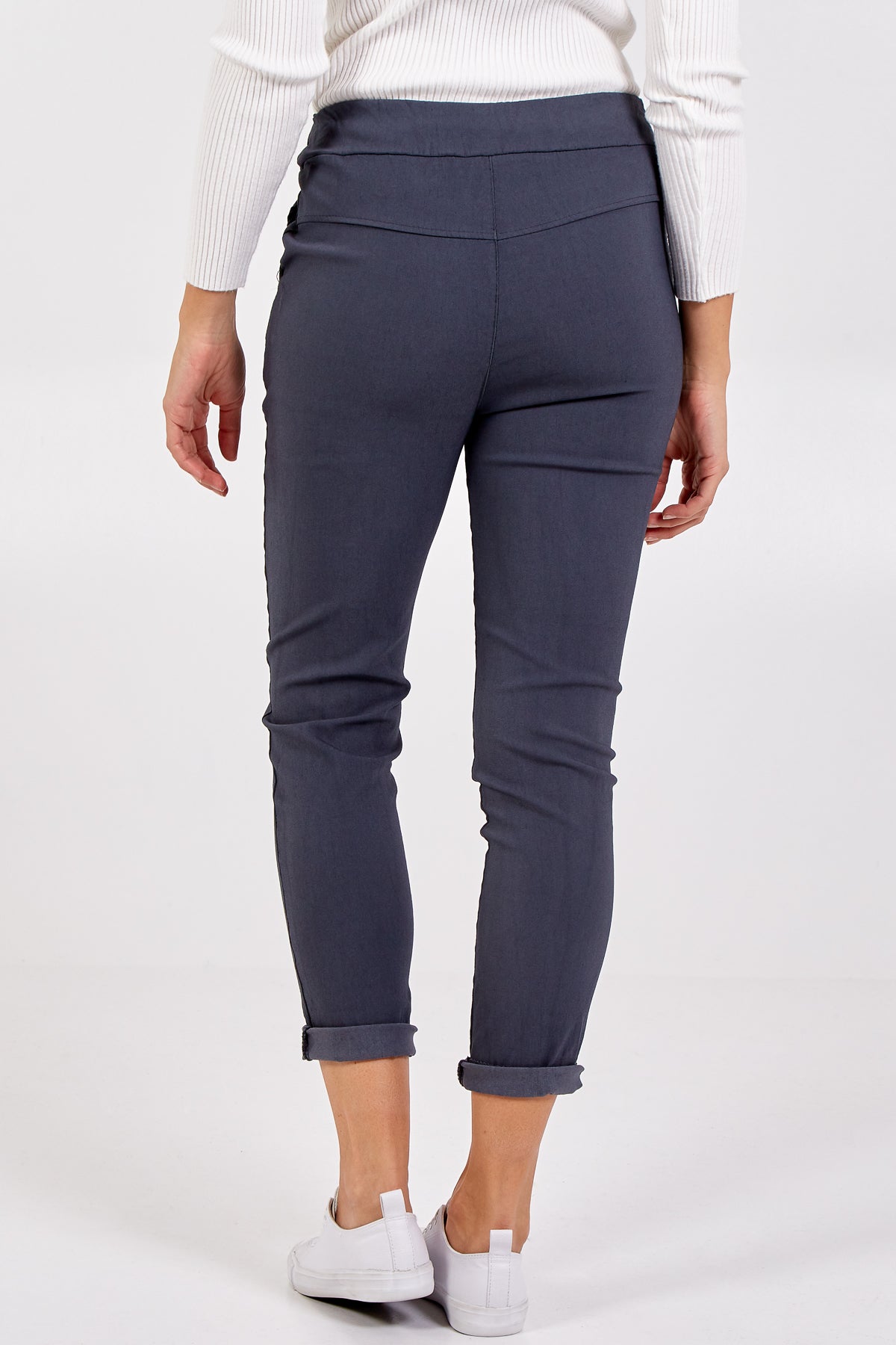 Slate Magic Plain Smart Non-Crush Trouser For Women ONE SIZE - Dropwear