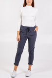 Light Blue Magic Plain Smart Non-Crush Trouser For Women ONE SIZE - Dropwear