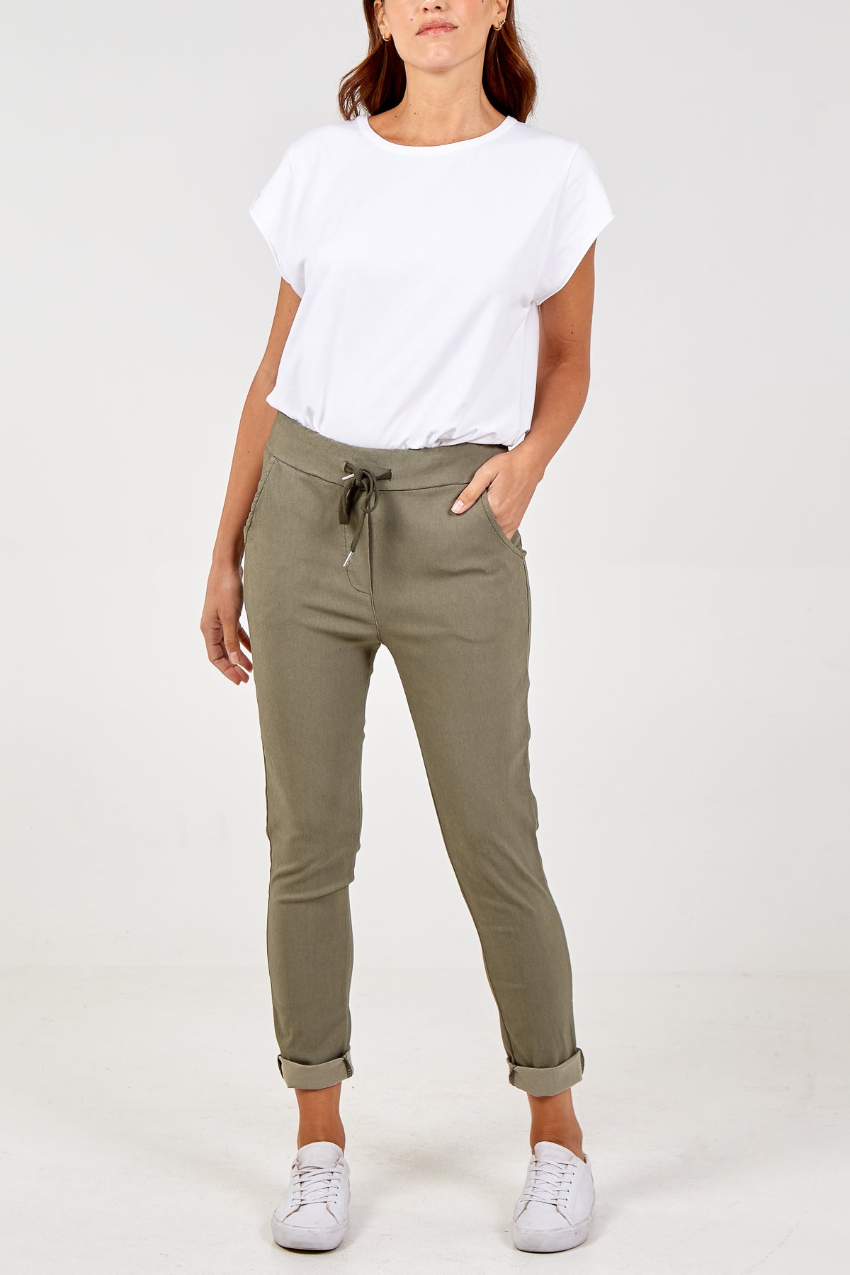 Hot Pink Magic Plain Smart Non-Crush Trouser For Women ONE SIZE - Dropwear