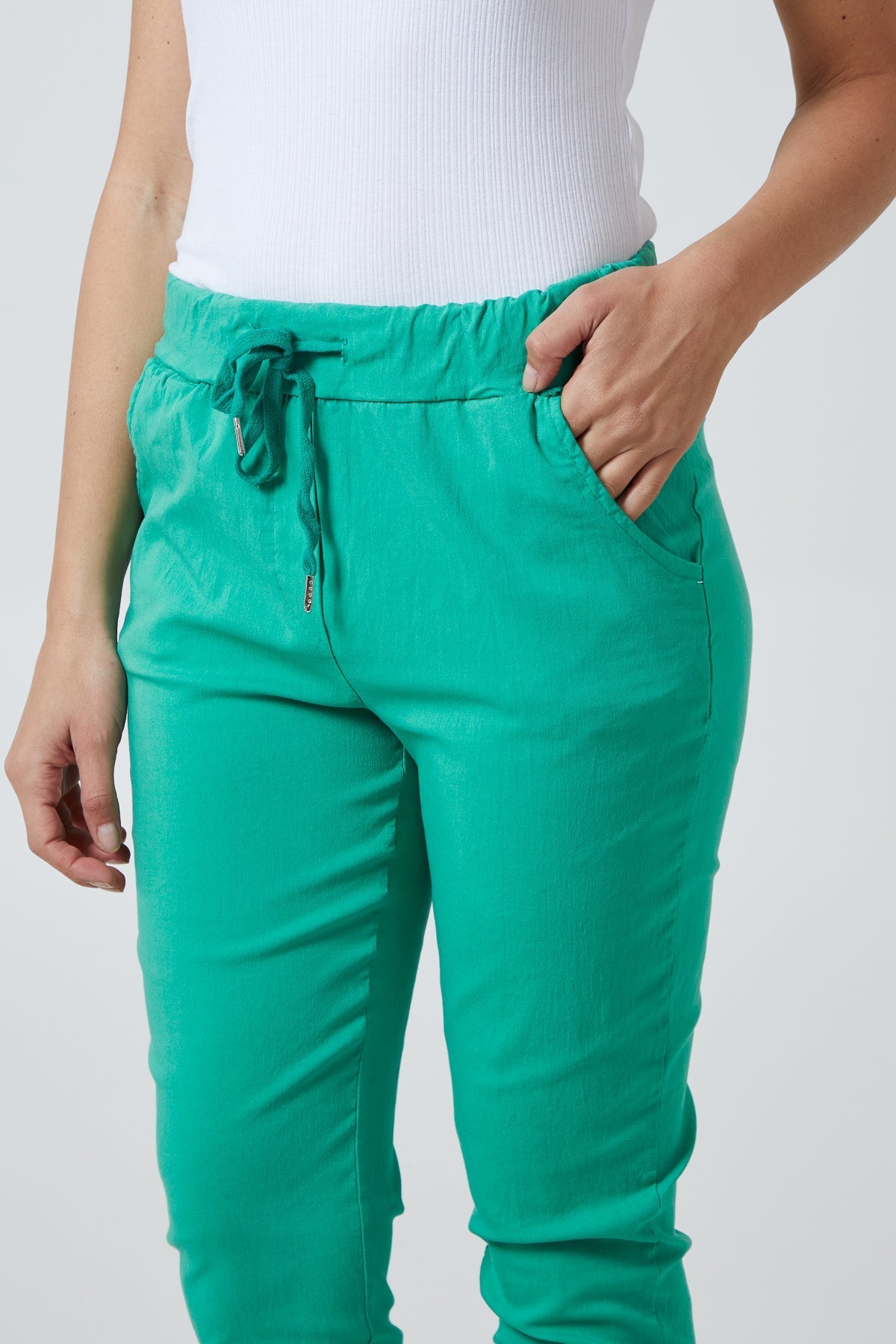 Khaki Magic Plain Smart Non-Crush Trouser For Women ONE SIZE - Dropwear