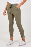 Apple Green Magic Plain Smart Non-Crush Trouser For Women ONE SIZE - Dropwear