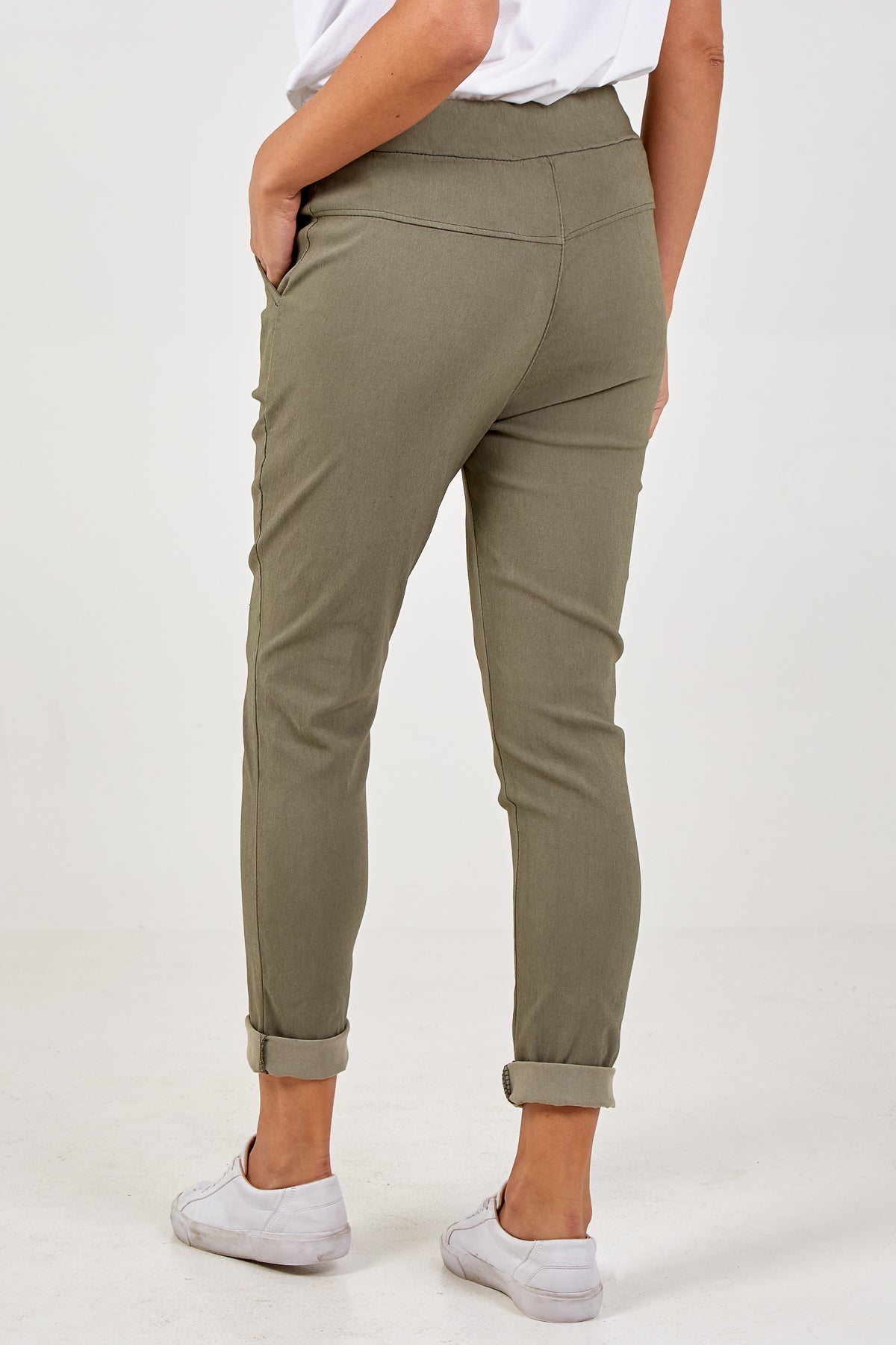 Lime Magic Plain Smart Non-Crush Trouser For Women ONE SIZE - Dropwear