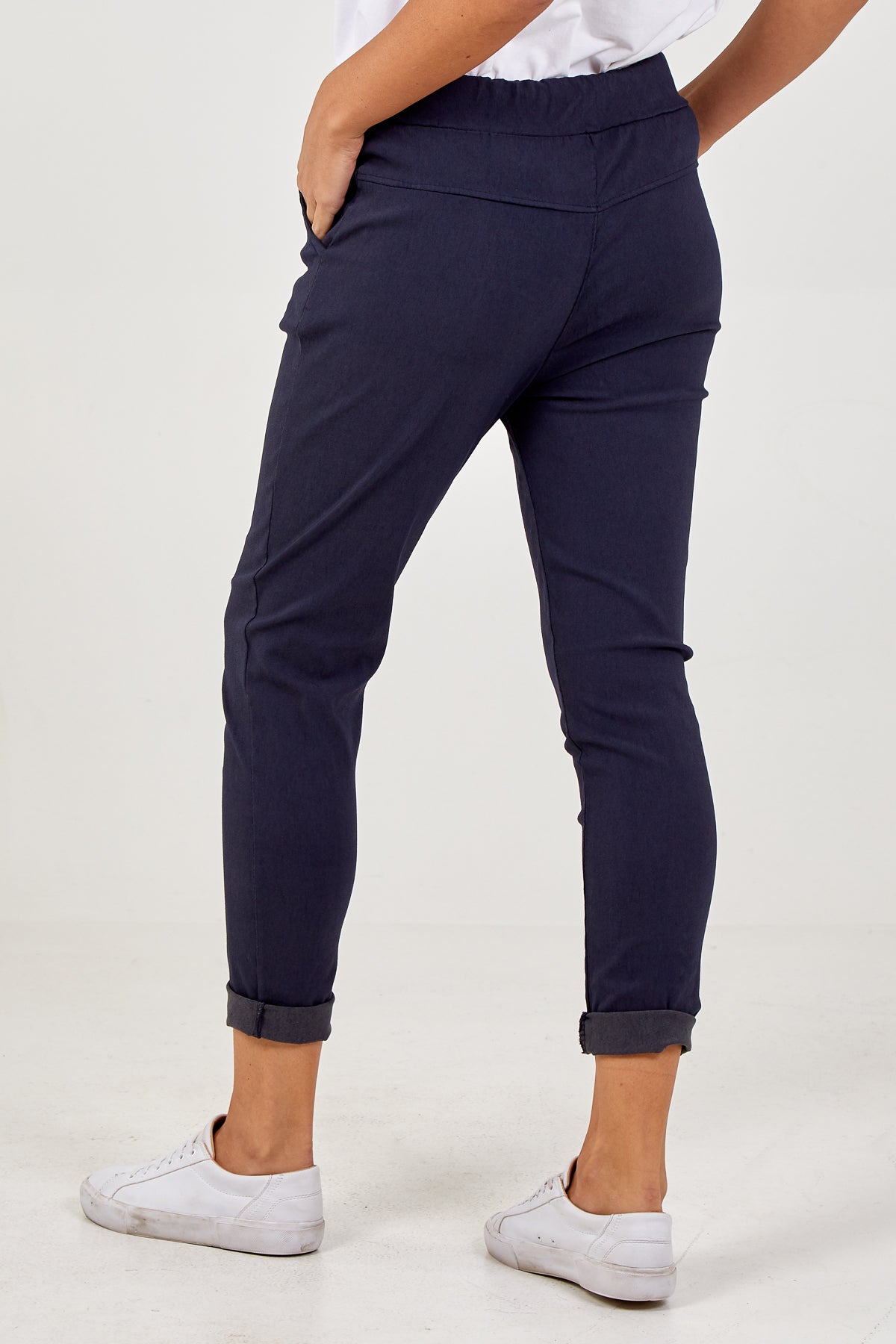 Bottle Green Magic Plain Smart Non-Crush Trouser For Women ONE SIZE - Dropwear