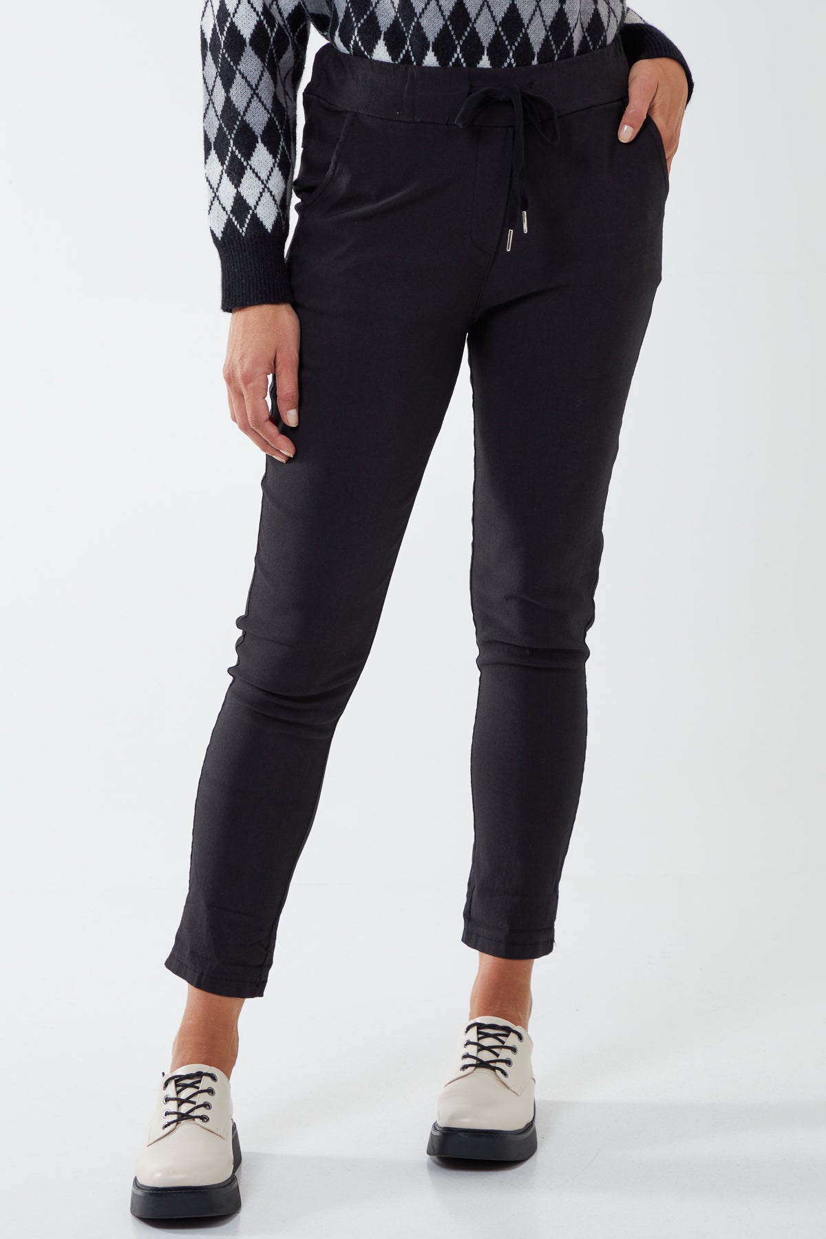 Black Magic Plain Smart Non-Crush Trouser (Extra Large) For Women XL/XXL - Dropwear