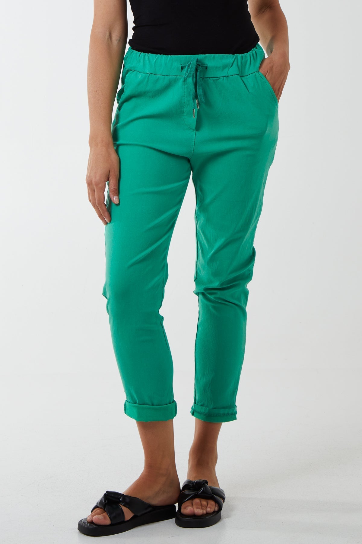 Magic Plain Smart Non-Crush Trouser (Extra Large) For Women  - Dropwear