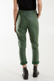 Navy Magic Stretch PU Coated Crushed Trousers For Women ONE SIZE - Dropwear