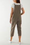Charcoal Baby Corduroy Two Pocket Dungaree For Women ONE SIZE - Dropwear