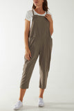 Navy Baby Corduroy Two Pocket Dungaree For Women ONE SIZE - Dropwear