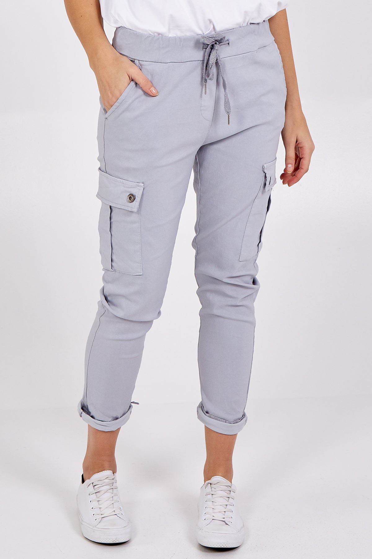 Navy Magic Super Stretch Cargo Trousers For Women ONE SIZE - Dropwear