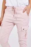 Beige Magic Super Stretch Cargo Trousers For Women ONE SIZE - Dropwear