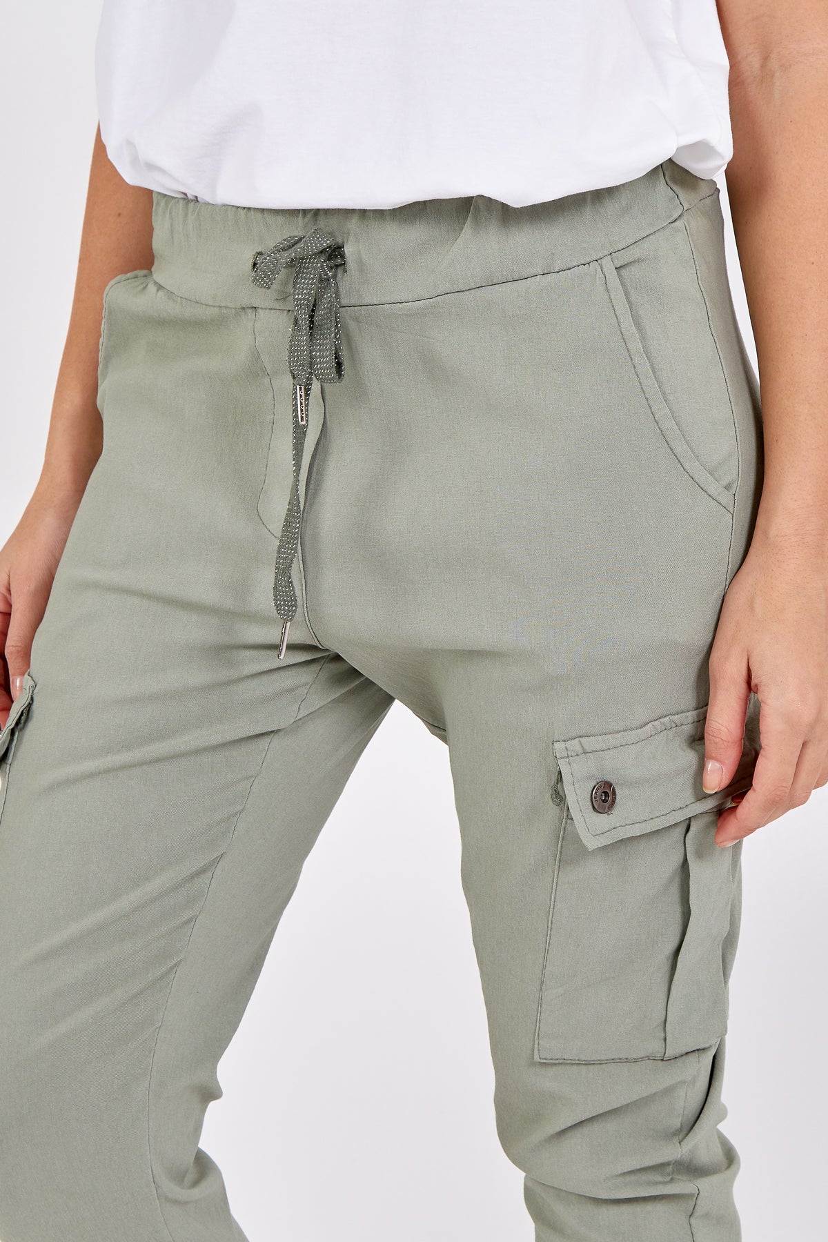 Royal Blue Magic Super Stretch Cargo Trousers For Women ONE SIZE - Dropwear