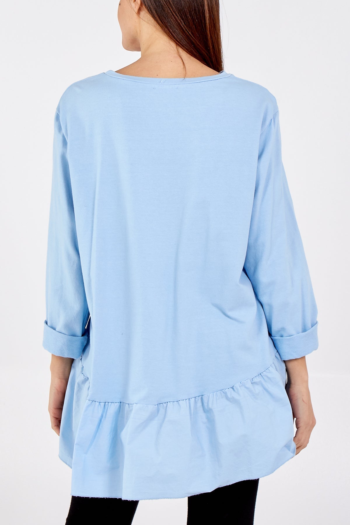 Gold Star Heart Top With Frill Trim For Women  - Dropwear