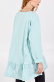 Lilac Gold Star Heart Top With Frill Trim For Women ONE SIZE - Dropwear