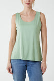 Double Layer Scoop Neck Plain Vest For Women  - Dropwear