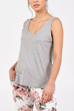 Lilac Double Layer Scoop Neck Plain Vest For Women ONE SIZE - Dropwear