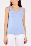 Double Layer Scoop Neck Plain Vest For Women  - Dropwear