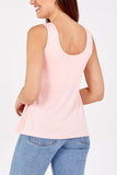 Double Layer Scoop Neck Plain Vest For Women  - Dropwear