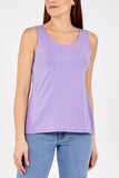 Double Layer Scoop Neck Plain Vest For Women  - Dropwear