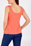 Double Layer Scoop Neck Plain Vest For Women  - Dropwear