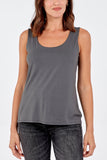 Double Layer Scoop Neck Plain Vest For Women  - Dropwear