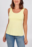 Double Layer Scoop Neck Plain Vest For Women  - Dropwear