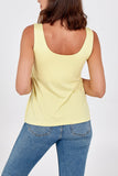 Double Layer Scoop Neck Plain Vest For Women  - Dropwear