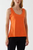 Chocolate Double Layer Scoop Neck Plain Vest For Women ONE SIZE - Dropwear