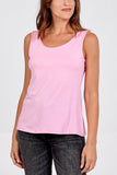 Double Layer Scoop Neck Plain Vest For Women  - Dropwear