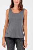 Double Layer Scoop Neck Plain Vest For Women  - Dropwear
