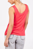 Double Layer Scoop Neck Plain Vest For Women  - Dropwear