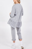 Sky Blue Butterfly Frill Hem Lounge Set For Women ONE SIZE - Dropwear