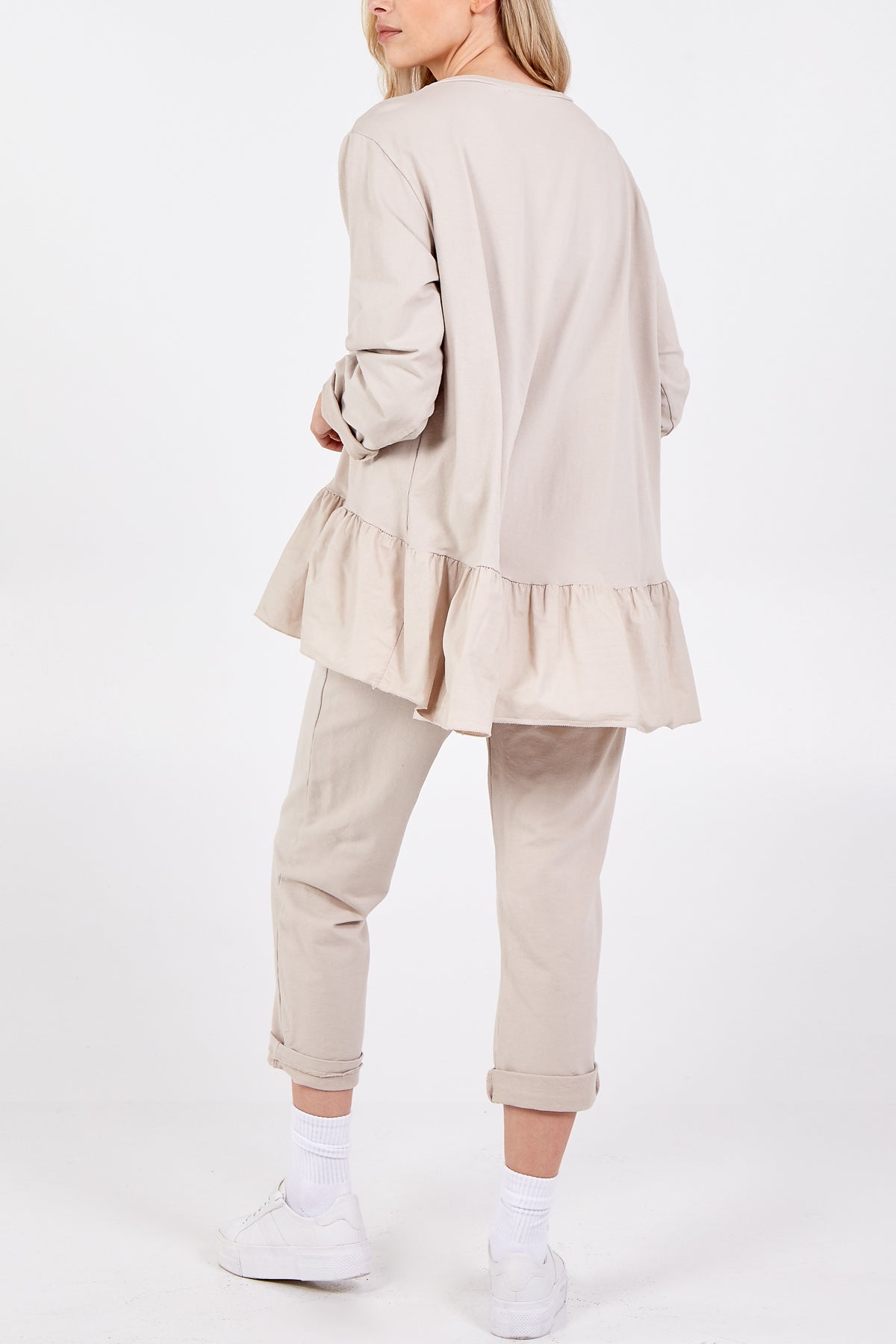 Butterfly Frill Hem Lounge Set For Women  - Dropwear