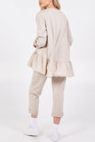 Butterfly Frill Hem Lounge Set For Women  - Dropwear
