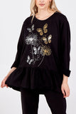 Butterfly Frill Hem Lounge Set For Women  - Dropwear