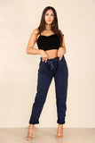 Lilac Italian Glitter Drawstring Waistband Magic Pants For Women 14 - Dropwear