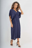 Italian Drawestring Front Flared Linen Dress For Women  - Dropwear