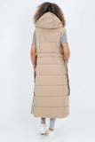 Italian Belted Hooded Long Gilet For Women  - Dropwear