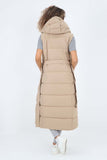 Italian Belted Hooded Long Gilet For Women  - Dropwear