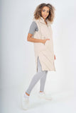 Italian Padded Pockets Hooded Zip up Long Gilet For Women  - Dropwear