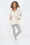 Italian Belted Hooded Jacket Coat For Women  - Dropwear