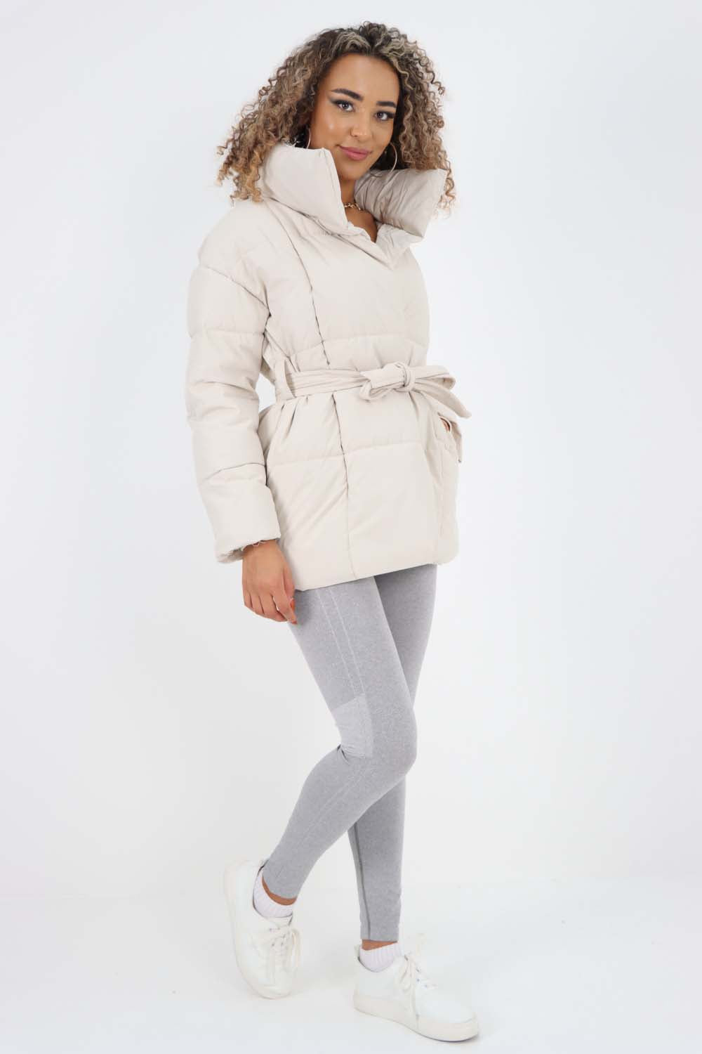 Italian Belted Hooded Jacket Coat For Women  - Dropwear